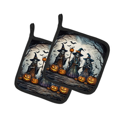 Paire de porte-casseroles Witches Spooky Halloween