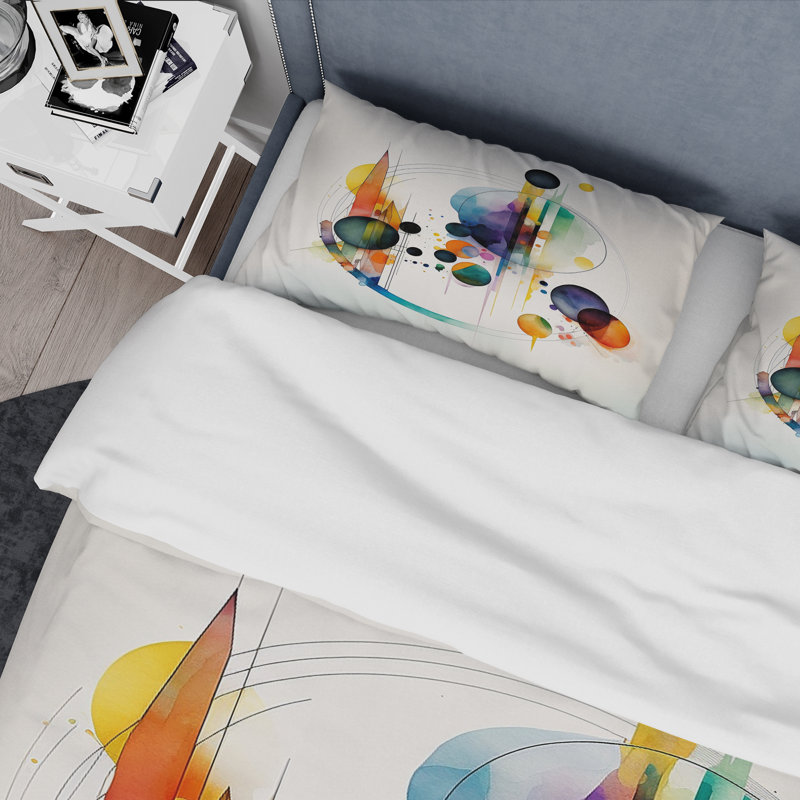 Ensemble de housse de couette géométrique multicolore, Housse de couette très grand et 2 très grandes t