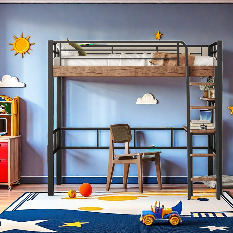 Lit mezzanine pour enfants Dorielle, Double