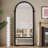 French-Style Minimalist Luxury Wall-Mounted Floor-Standing Arched Full-Length Mirror-118509614-118509613
