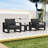 Obinna 3-Piece Outdoor Conversation Set with Removable Cushions and Tempered Glass Coffee Table