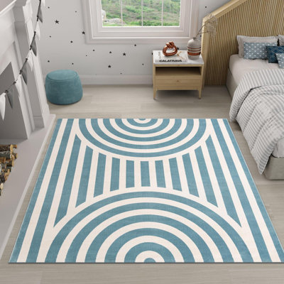 Unique Loom Lines Whimsy Kids Rug