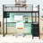 Loft Bed With LED, Desk And Storage Shelves-247179183