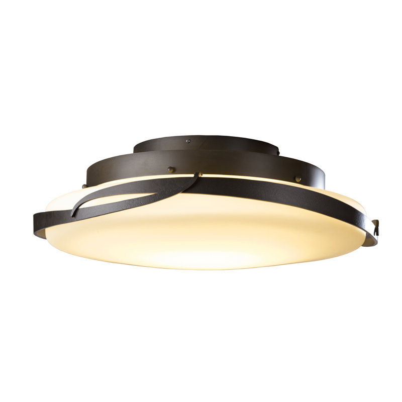 Flora 1 - Light 24.1" Shaded Bowl LED Flush Mount, Dark Smoke