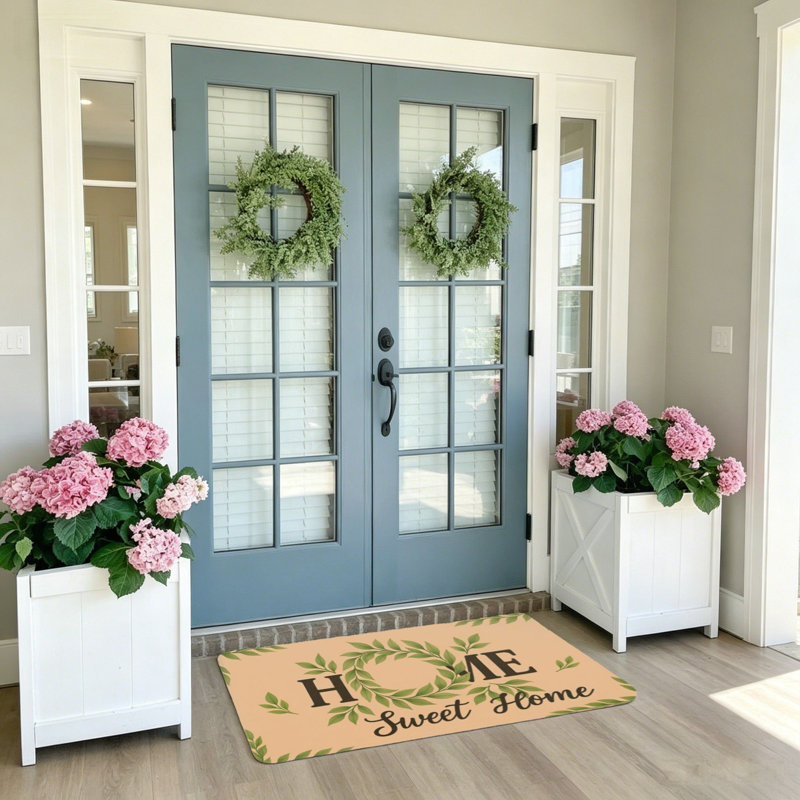 Tapis de sol à motif de couronne Laurel
