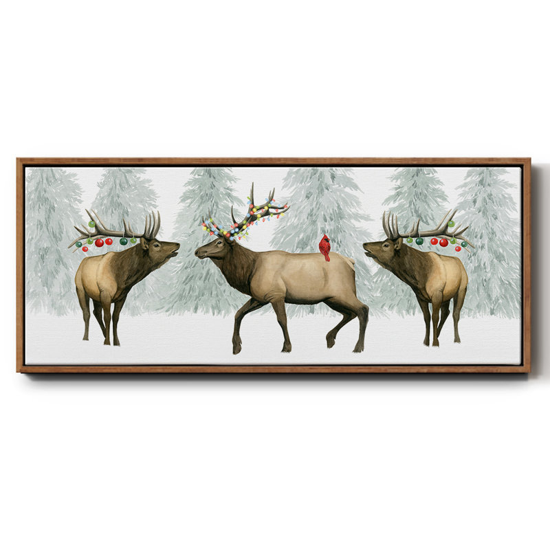 Festive Forest Collection D- Framed Canvas