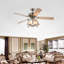 Ventilateur de plafond standard à 5 pales de 52 po avec télécommande et ensemble d'éclairage inclus Tyreke