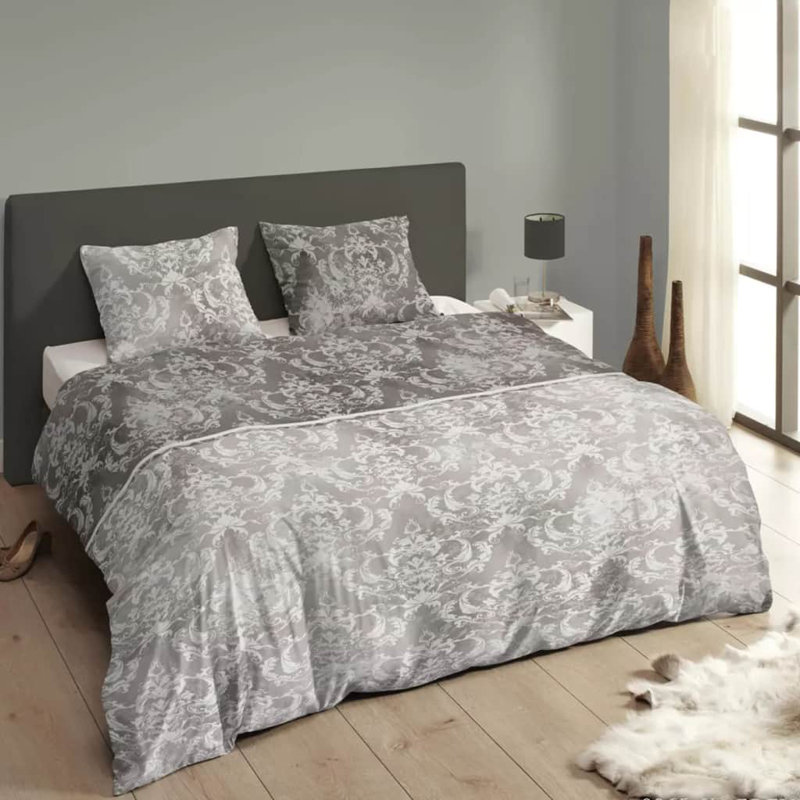 Descanso Duvet Cover, Single - 1 Pillowcase (60 x 70 cm), Grey
