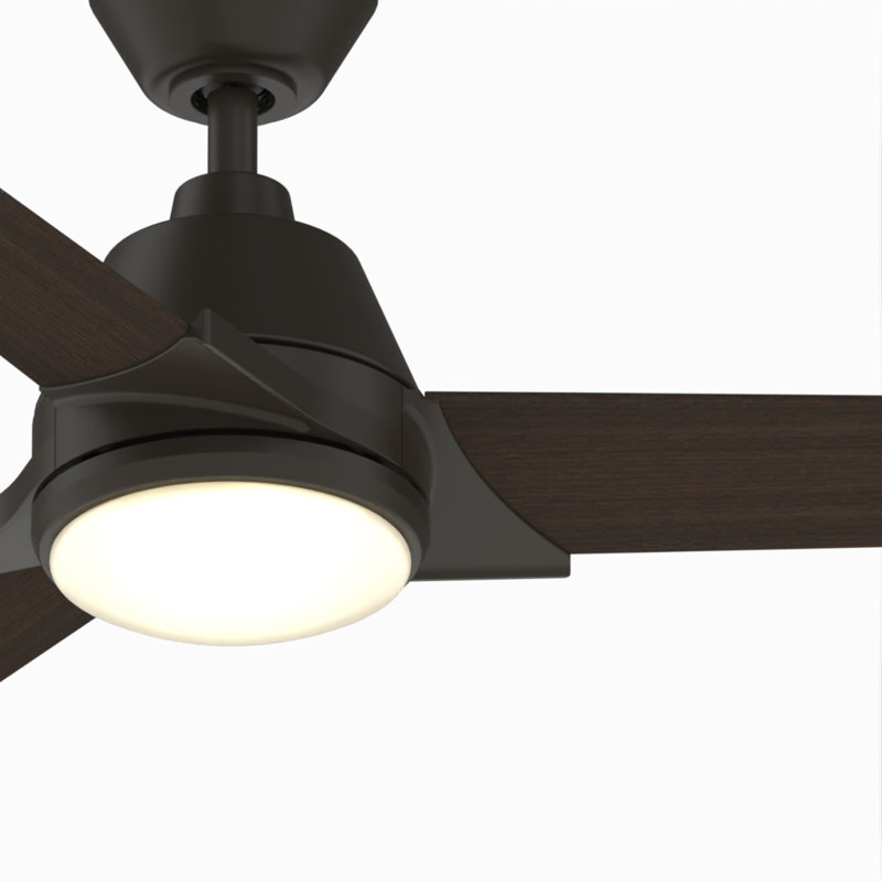 Lasalle 52'' Ceiling Fan with LED Lights, Matte Black with Espresso Blades