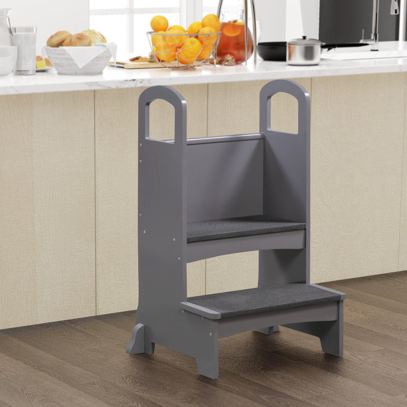 Cyenna Kids Step Stool Tabourets de cuisine pour enfants, gris