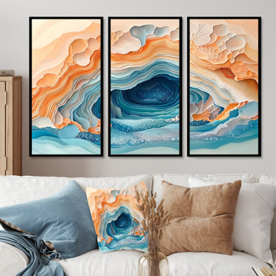 Belair - Liquid Ink Wall Art For Living Room - Set Of 3