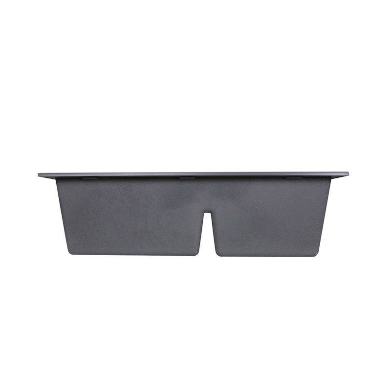 Plymouth 33'' L Double Basin Kitchen Sink, Titanium