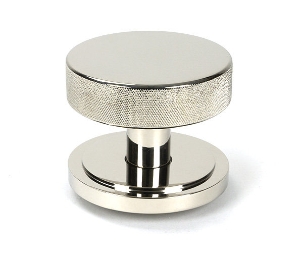 Brompton Single Dummy Door Knob, Polished Nickel