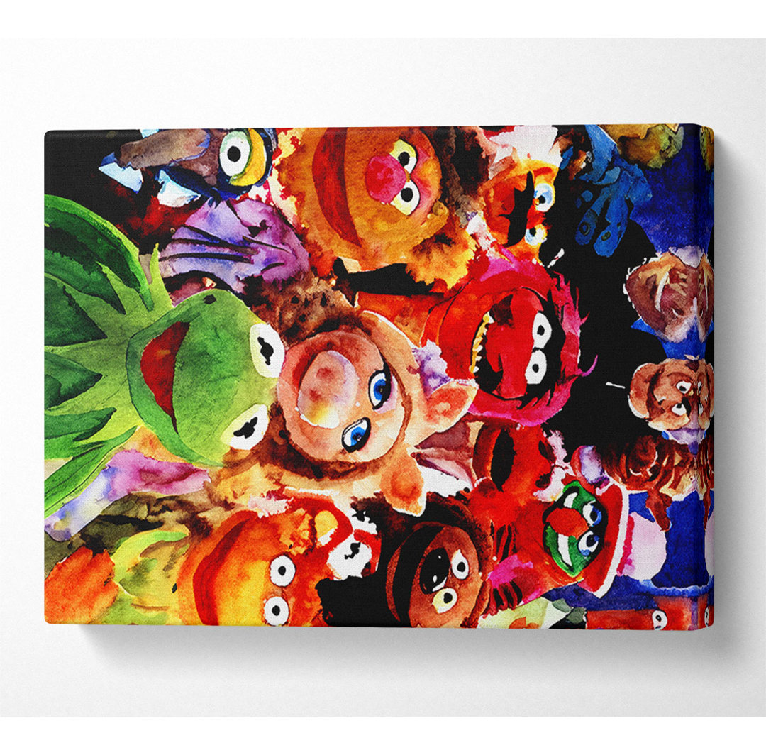 Die Muppets Miss Piggy Kermit - Kunstdrucke auf Leinwand