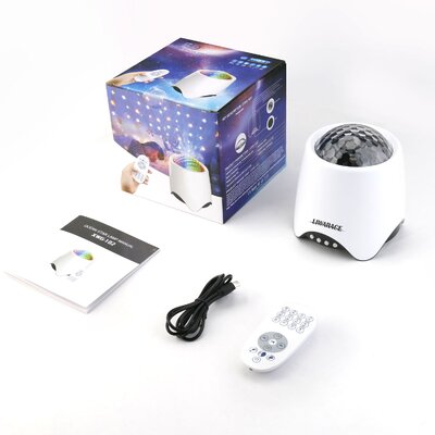 Liwarace 2-In-1 Star Projector And Sound Machine, Htwon Night Light For Kids Adult Bedroom With 8 White Noise, 8 Soothing Music, Bluetooth Speaker, St -  FL-9050153WH