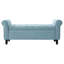Banc de rangement en tissu avec accoudoirs roulés, siège d'une largeur de 38 po, pieds noirs, conception en tissu à boutons, mobilier d'entrée de salon, de chambre à coucher