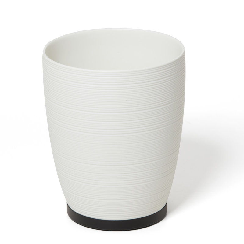 Dubai Wastebasket, Black Trim
