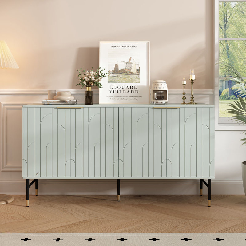 Armoire de rangement avec 4 portes, tablettes réglables