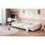 Lit de jour simple blanc en tissu et en forme de nuage pour plus de confort-884975703