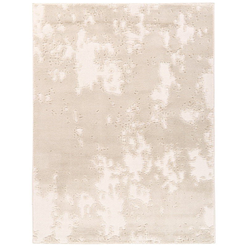 Jaida Abstract White Area Rug, Rectangle 7'10" x 10'