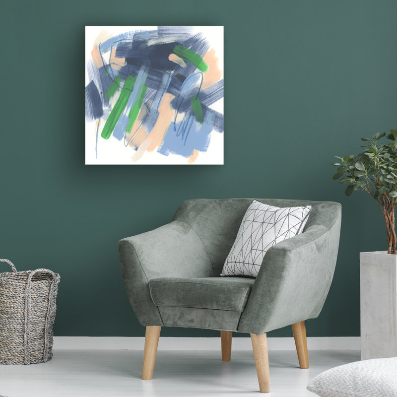 Art mural sur toile Orren Ellis June Erica Vess Sombra Azul III, H 14 po x l 14 po