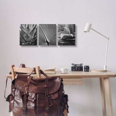 Palm Frond Details 3 PC Canvas Wall Art Set by Chip Forelli