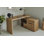 Cuuba 55.12" L-Shaped Modular Writing Desk with Storage Cabinet
