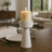 Modern Taper And Pillar Candle Holder For Home Decor - Decorative Floor Inspired Candle Stand For Tabletop And Living Room Decor -  White-545880566