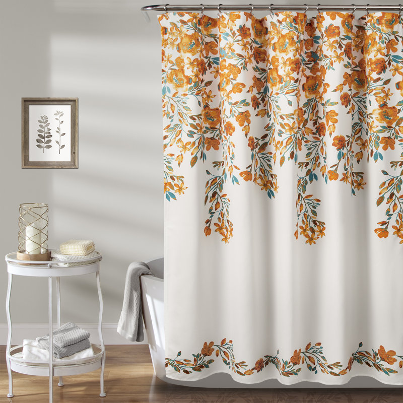Rideau de douche Tanisha, Mandarine
