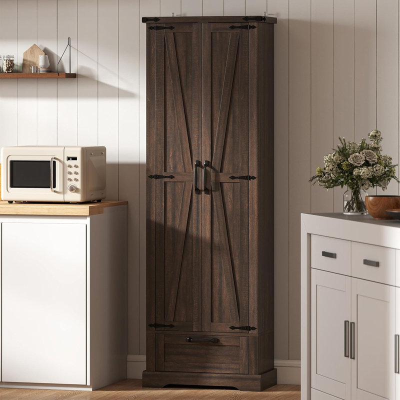 Armoire de rangement avec porte de grange Modern Farmhouse