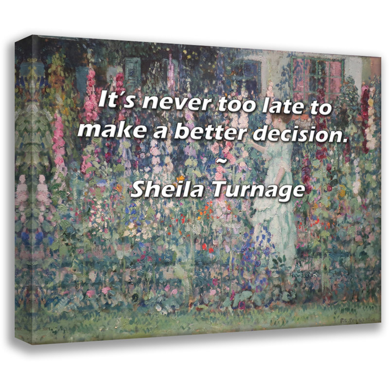 Toile tendue Astoria Grand Gallery par Sheila Turnage: «Il n'est jamais trop  pour prendre une meilleure décision