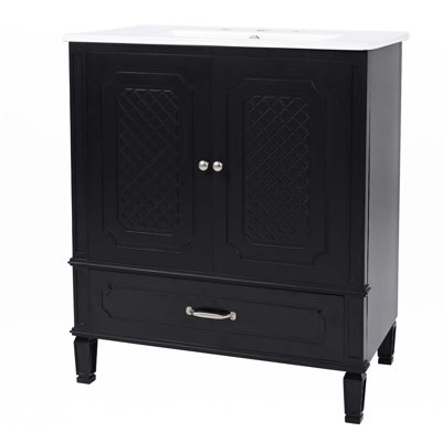 Meuble-lavabo 30 po avec lavabo style rétro