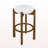 Indoor Wooden Upholstered Barstool, Dark Walnut Finish and Ivory Upholstery, Set of 4-1796315418