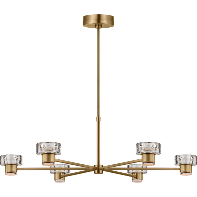 Chapman and Myers Rustic Holsted Chandelier, Estate Brass
