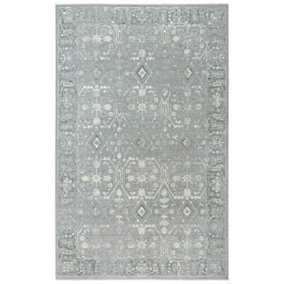Tapis oriental en laine gris