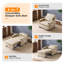 68.1" W Khaki Adjustable Backrest Folding Single Sofa Bed