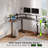 Standing Desk L Shaped with LED Light and Power Outlet, Electric Height Adjustable Computer Office Desk Sit Stand Up with Monitor Stand-1975181923