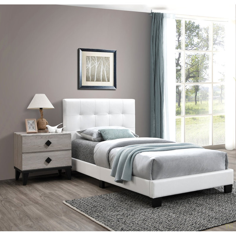Mobilier de chambre à coucher de style moderne 1pc, Twin