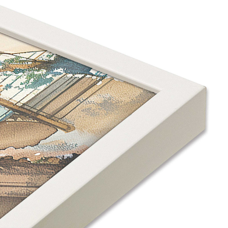 «Coastal Greeting V1», impression encadrée sur papier par Azure Artisanal Studio, Blanc opaque, H 21 po x l 17 po x P 1,25 po