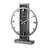 Streak Industrial Metal Quartz Movement / Crystal Tabletop Clock in Silver