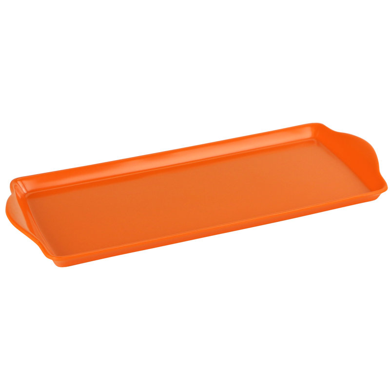 Reston Lloyd Melamine Plastic Tidbit Tray, BPA-Free, Food Safe, Multipurpose Platter Serving Tray, Orange