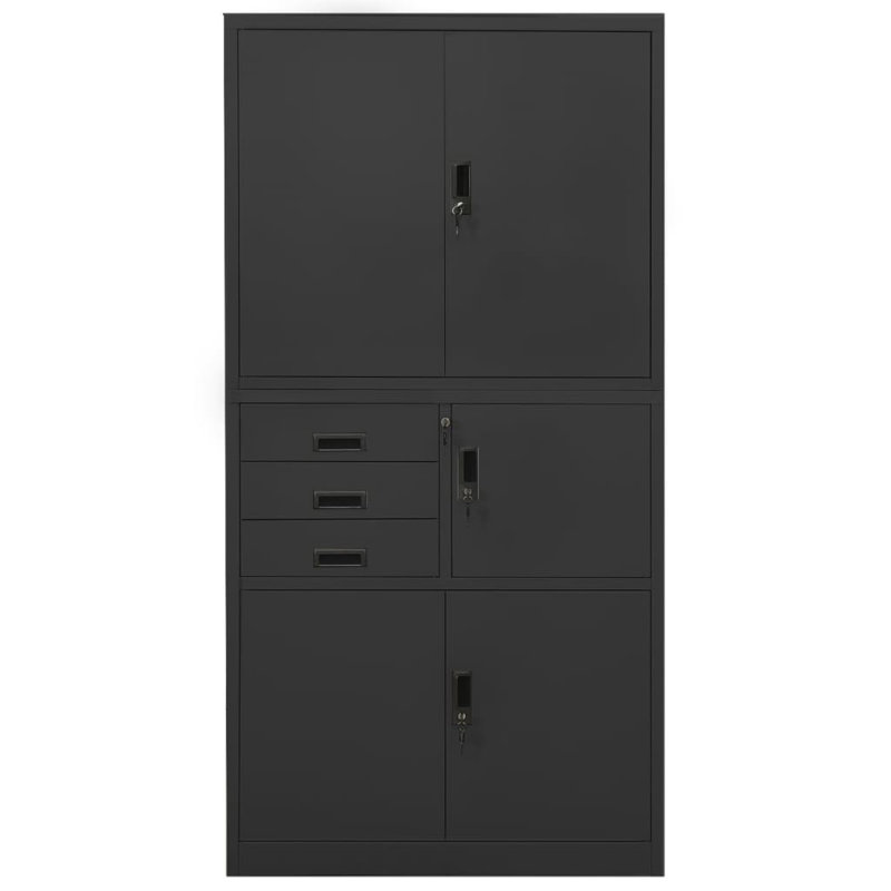 Classeur avec tablettes pour le salon, Gris