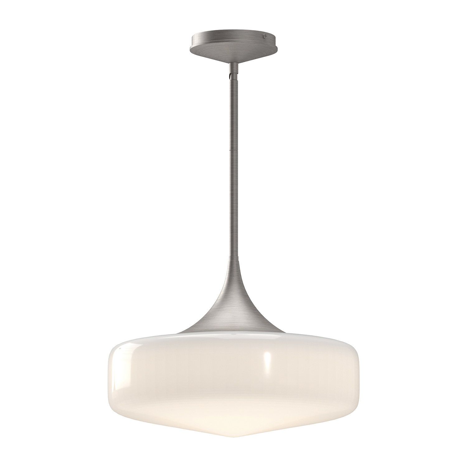 Nathania Single Light Pendant, Brushed Nickel