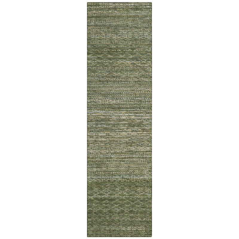 Tapis rayé intérieur / extérieur lavable à la machine Kirksville ACN2150, Tapis de couloir 2 pi 3 po x 7 pi 6 po