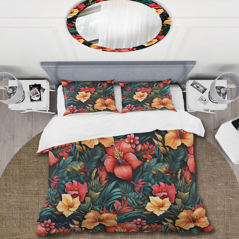 Ensemble de housse de couette Tropical Essence, Housse de couette pour très grand lit et 2 très