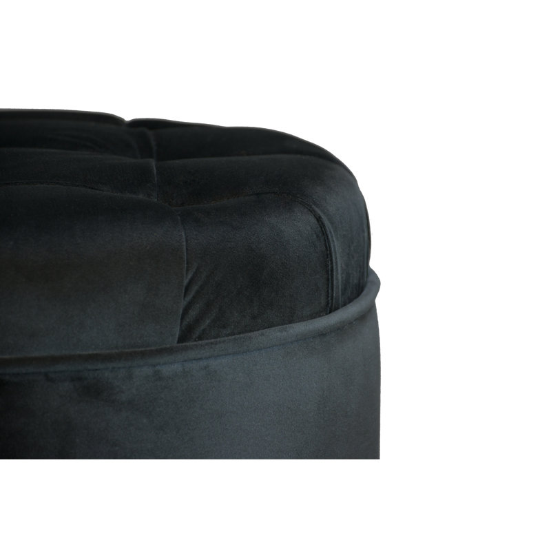 Larabee Upholstered Ottoman, Black