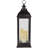 28" Gold Brushed Black Lantern with Flameless LED Candles