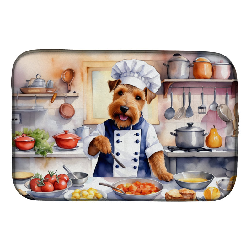 Tapis de séchage Welsh Terrier The Chef