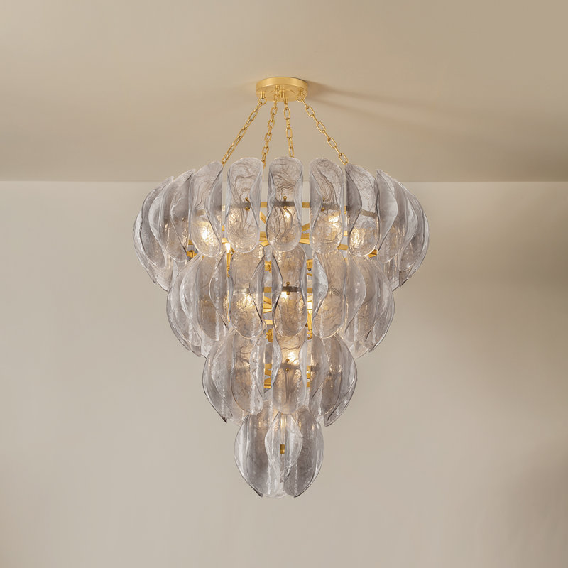 Lustre Anatase en feuille d'or rétro