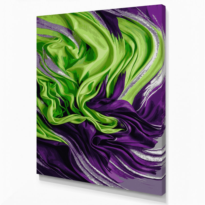 «Abstract Color Field 53», art mural sur toile mauve, H 14 po x l 11 po
